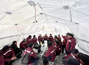 自治区疾控中心开展国家突发急性传染病防控队（新疆）极端天气野外驻训演练